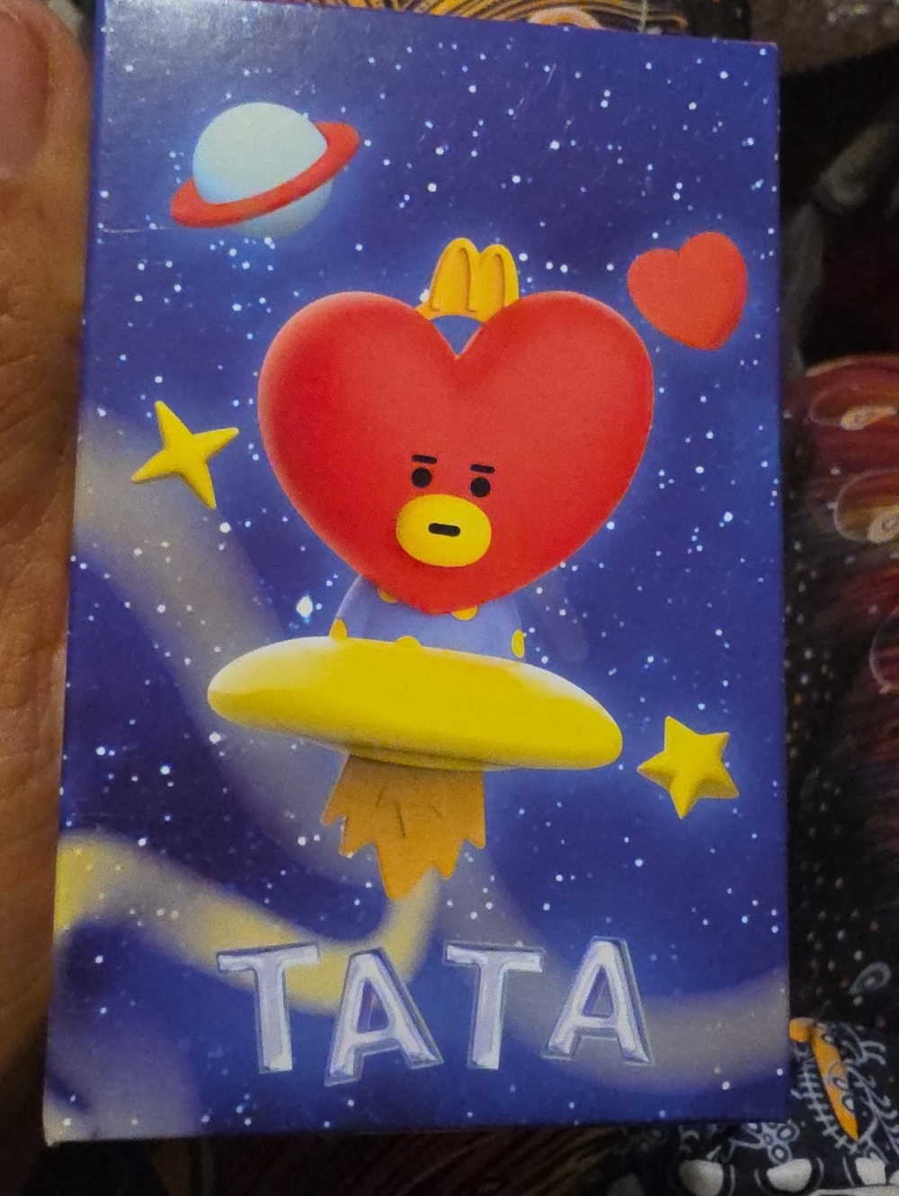McDonald's Blue Space TATA Kids Toy Box with Red Heart Character